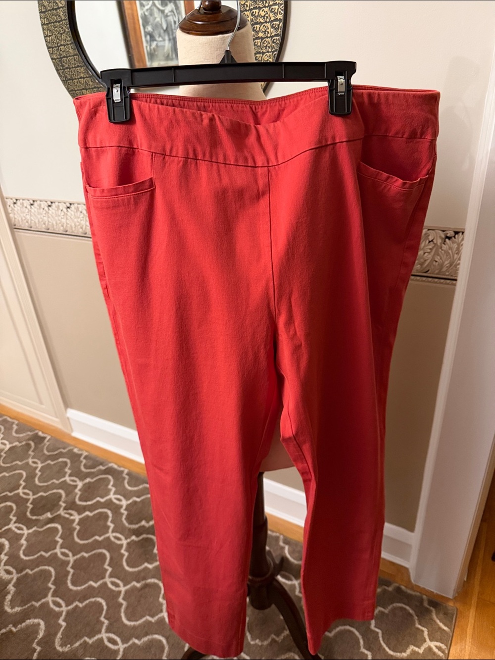 Soft surroundings stretch cotton Women's terracotta Pull-On Stretch Pants 1X new